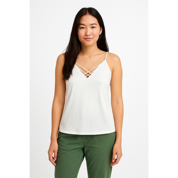 Express Womens Gray Strappy-Back Camisole Tank Top Size Small - Picture 1 of 5